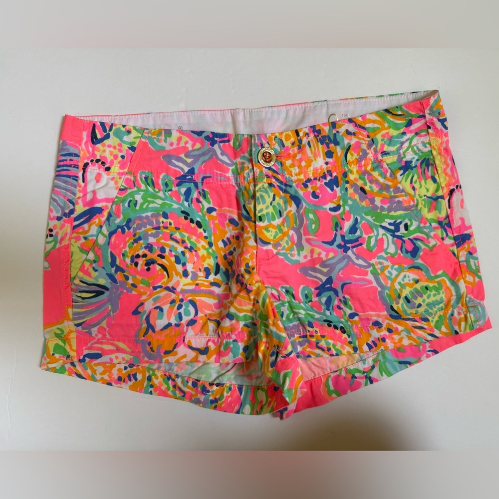 Lilly Pulitzer Kerri Short Island Secret Coral